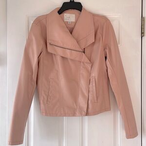 A New Day  Off-center Faux Leather Jacket, Small